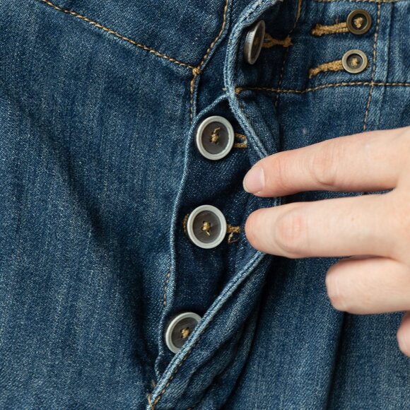 Anthropologie Pilcro Barrel Jeans Pleat Front 40s High Waist Retro 50s Crop - Picture 9 of 11